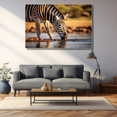 Tableau Avec Impression Zèbre
